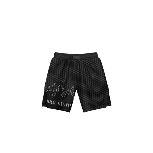 Choose Violence Black Shorts